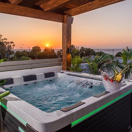 Odyssea Top View & Hot Jacuzzi Front Beach Kremastí Extérieur photo