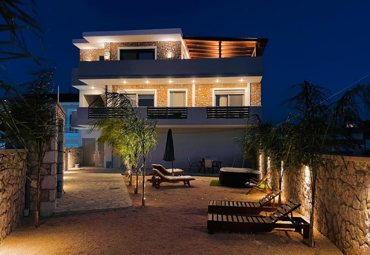 Odyssea Top View & Hot Jacuzzi Front Beach Kremastí Extérieur photo