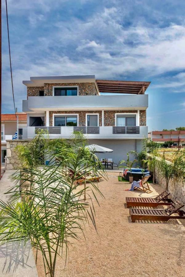 Odyssea Top View & Hot Jacuzzi Front Beach Kremastí Extérieur photo